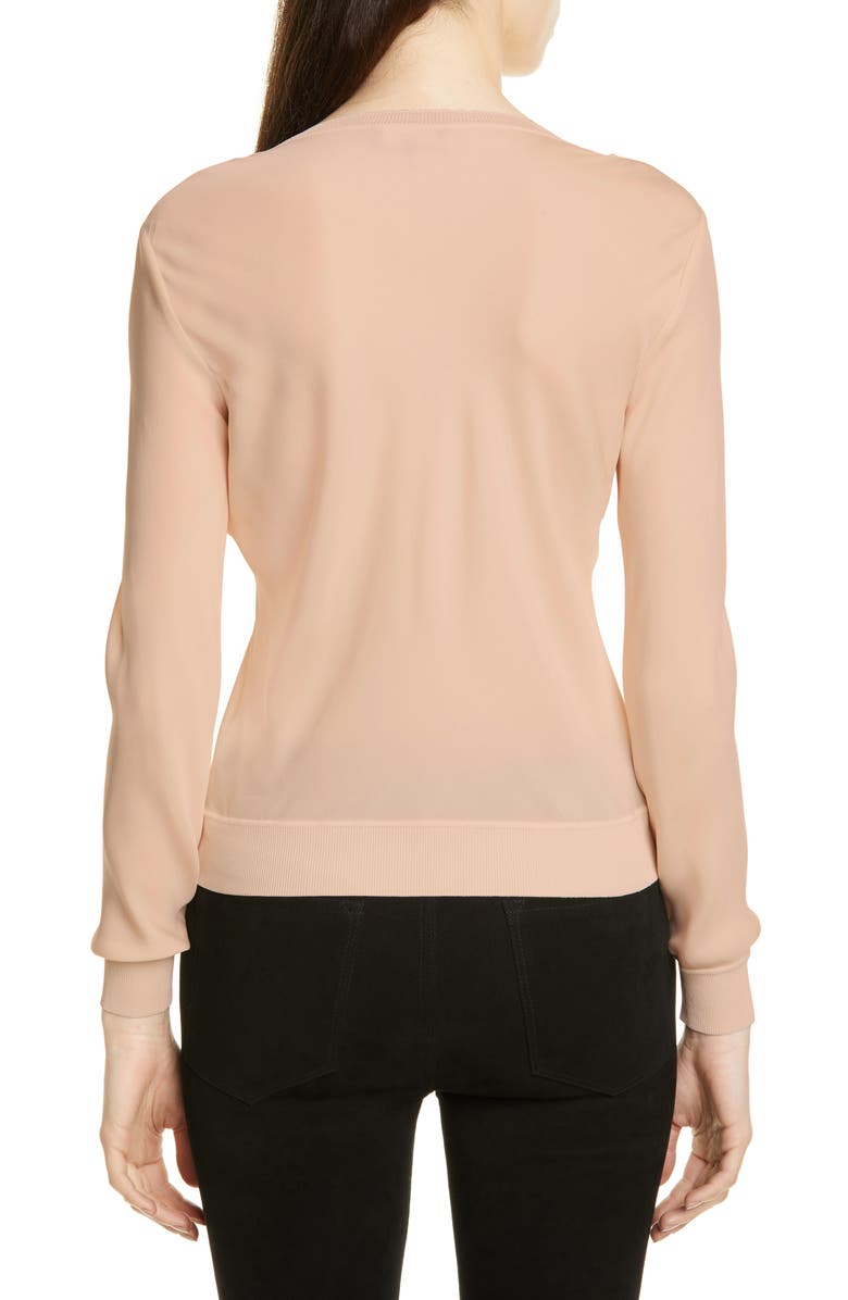 Theory Crewneck Silk Top, Alternate, color,