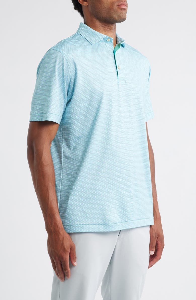 Peter Millar Costanzo Geo Performance Jersey Polo, Alternate, color, Meadow