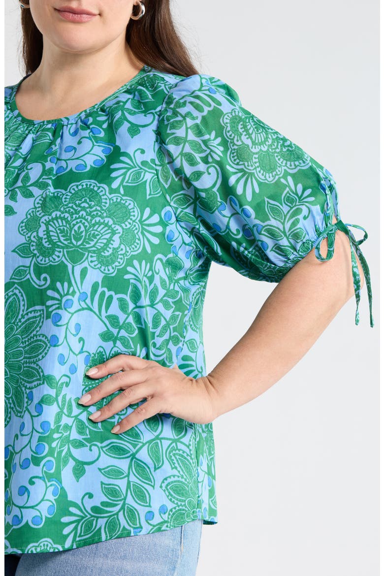 Tressa Floral Top, Alternate, color, KELLY-BLUE-MULTI