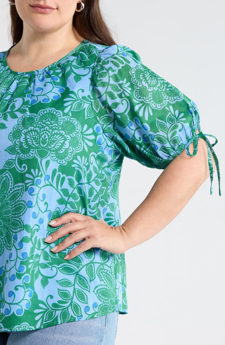 SUGARLIPS Tressa Floral Top, Alternate, color, Kelly-Blue-Multi