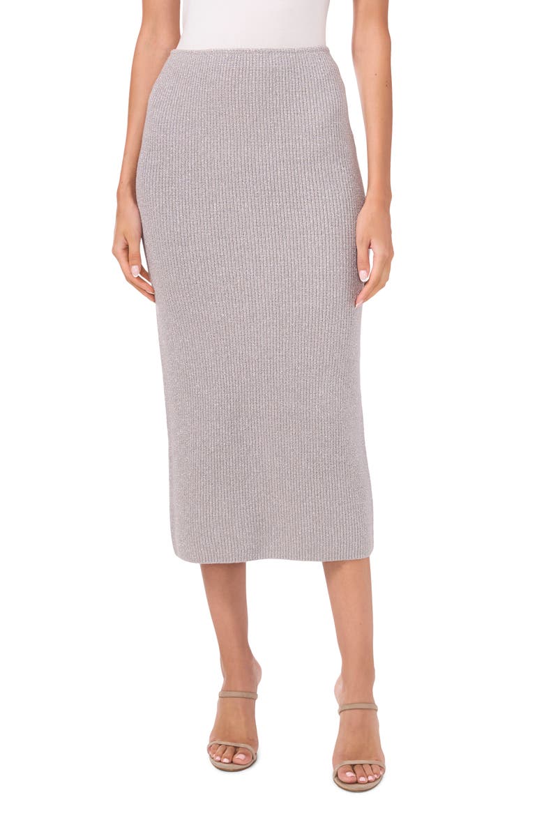 Vince Camuto Metallic Sweater Skirt, Main, color, 