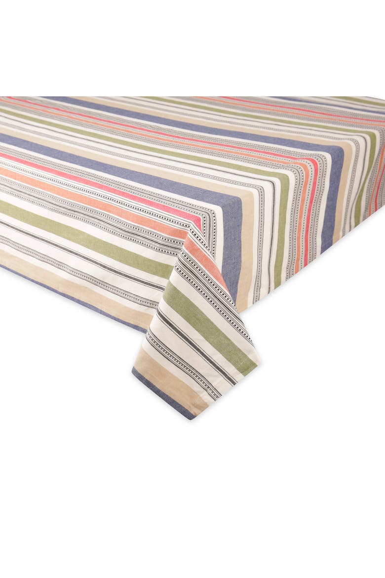 Warm Stripe Tablecloth 60x104", Alternate, color, Warm Stripe