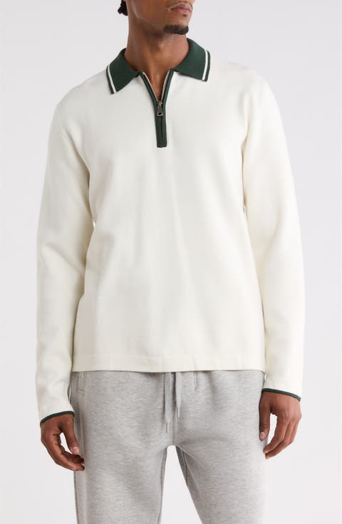Tipped Quarter Zip Sweater