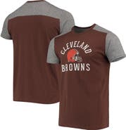 Majestic Threads Men's Majestic Threads Brown/Gray Cleveland Browns Field Goal Slub T-Shirt