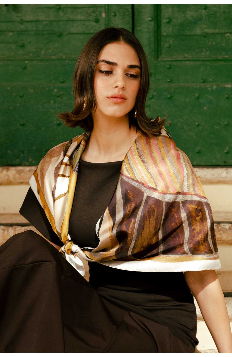 Elizabetta Nicola - Silk Foulard, Alternate, color, Earth Tones