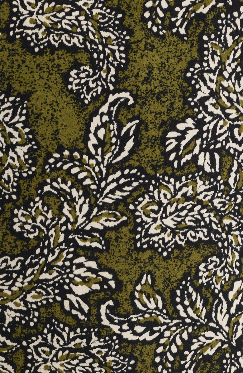 Anne Klein Paisley Print Short Sleeve Top, Alternate, color, Bay Leaf Multi