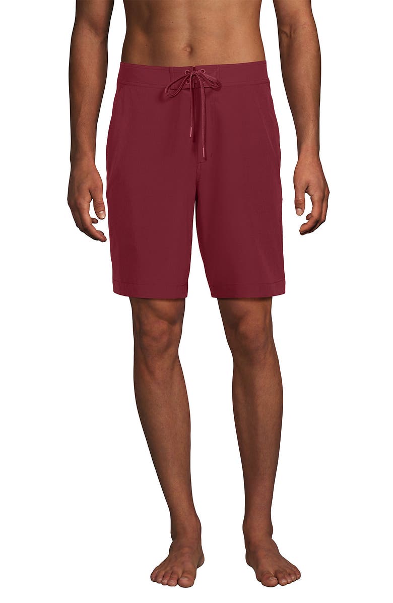 Lands' End 9" Quick Dry Board Shorts, Main, color, Burnt Clay