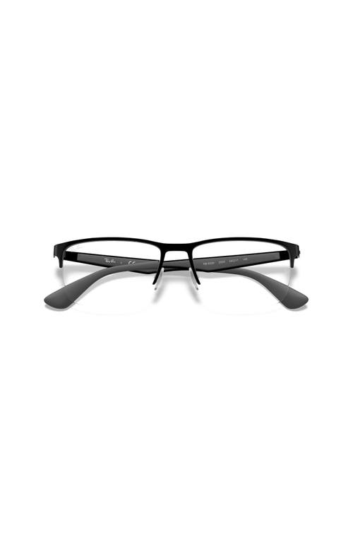 Ray Ban Ray-ban 58mm Rectangle Optical Glasses In Black