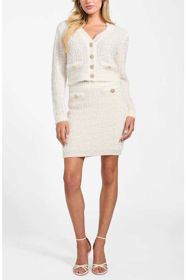 Aomori Tape Yarn Pencil Sweater Skirt, Alternate, color, NATURAL