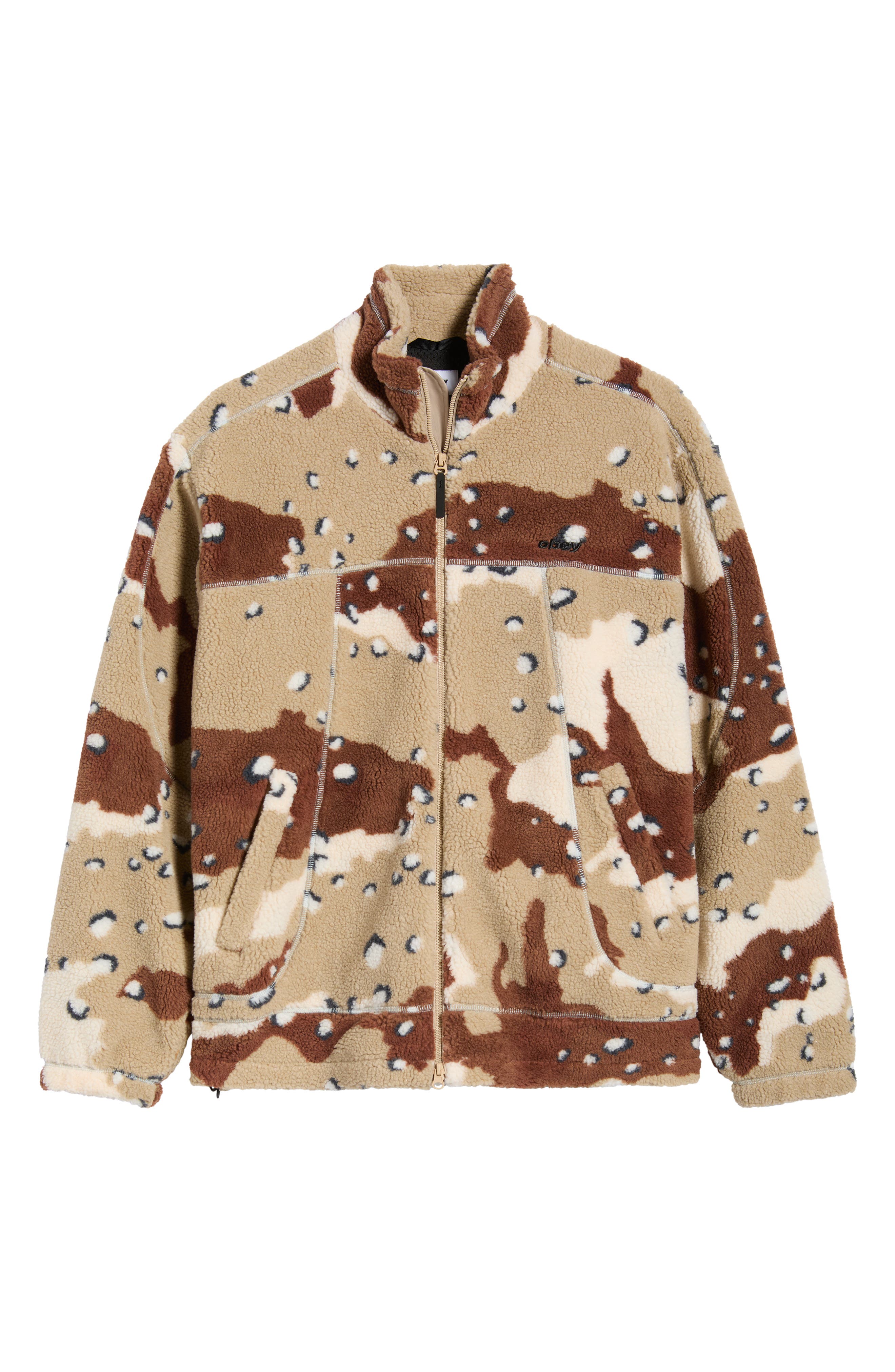 Obey Axis Camo Faux Shearling Jacket (Men) | Nordstrom