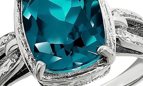 Ys Gems Sterling Silver Quartz Ring In Blue