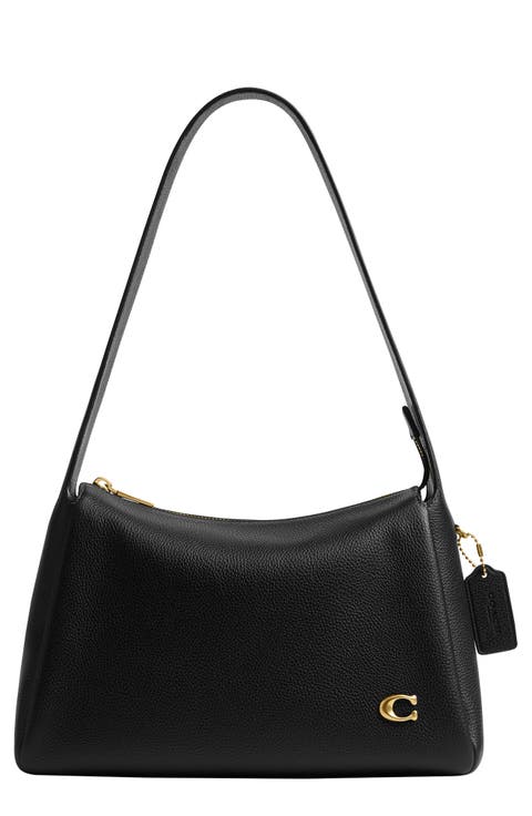 Lola Polished Pebble Leather Shoulder Bag