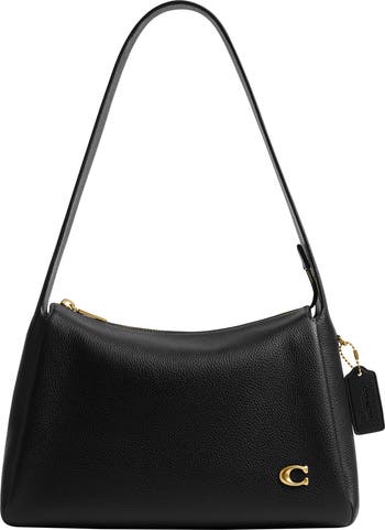 Lola Polished Pebble Leather Shoulder Bag
