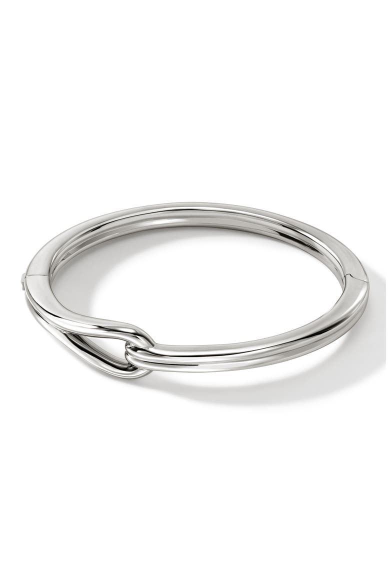 Surf Hinged Bangle, Main, color, SILVER