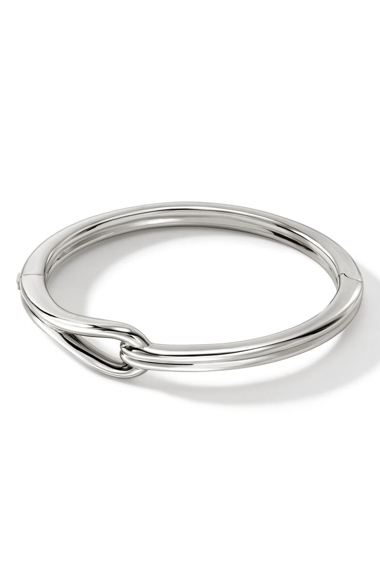 John Hardy Surf Hinged Bangle, Main, color, Silver