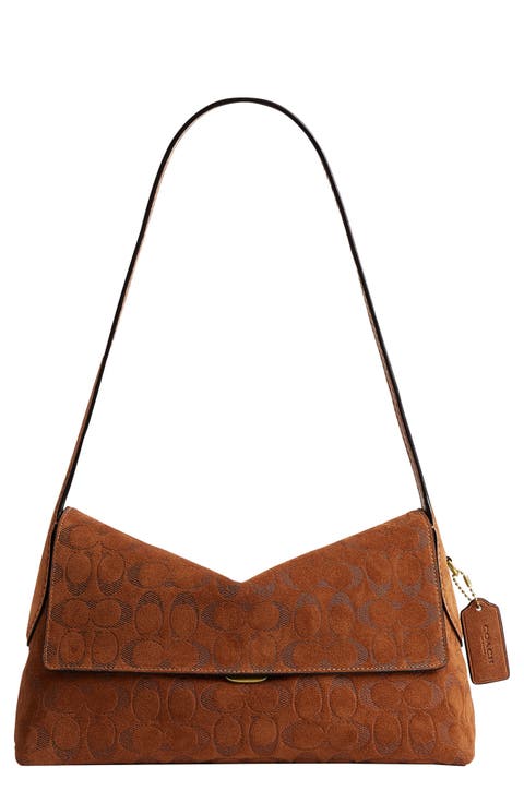Chelsea 30 Signature Suede Shoulder Bag