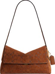 COACH Chelsea 30 Signature Suede Shoulder Bag