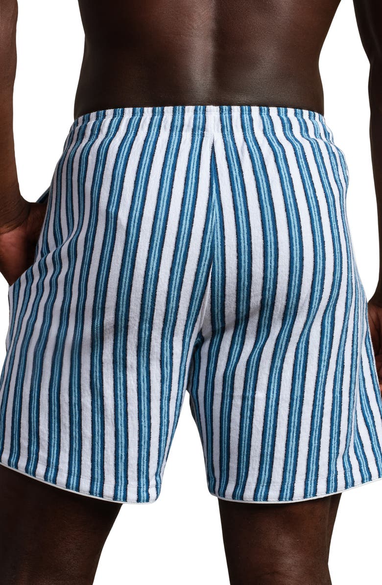 Rhone Seaside Terry Shorts, Alternate, color, Ash Blue Vintage Stripe