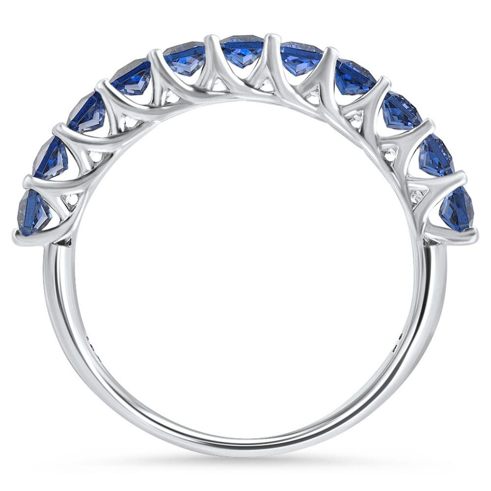Bliss Diamond 2.50Ct Blue Sapphire Wedding Anniversary Ring Stackable ...