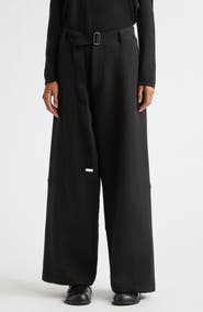 PLAN C Cotton Blend Scuba Knit Wide Leg Pants