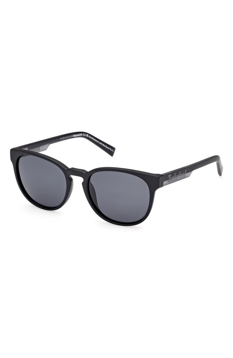 Timberland 51mm Polarized Round Sunglasses, Alternate, color,