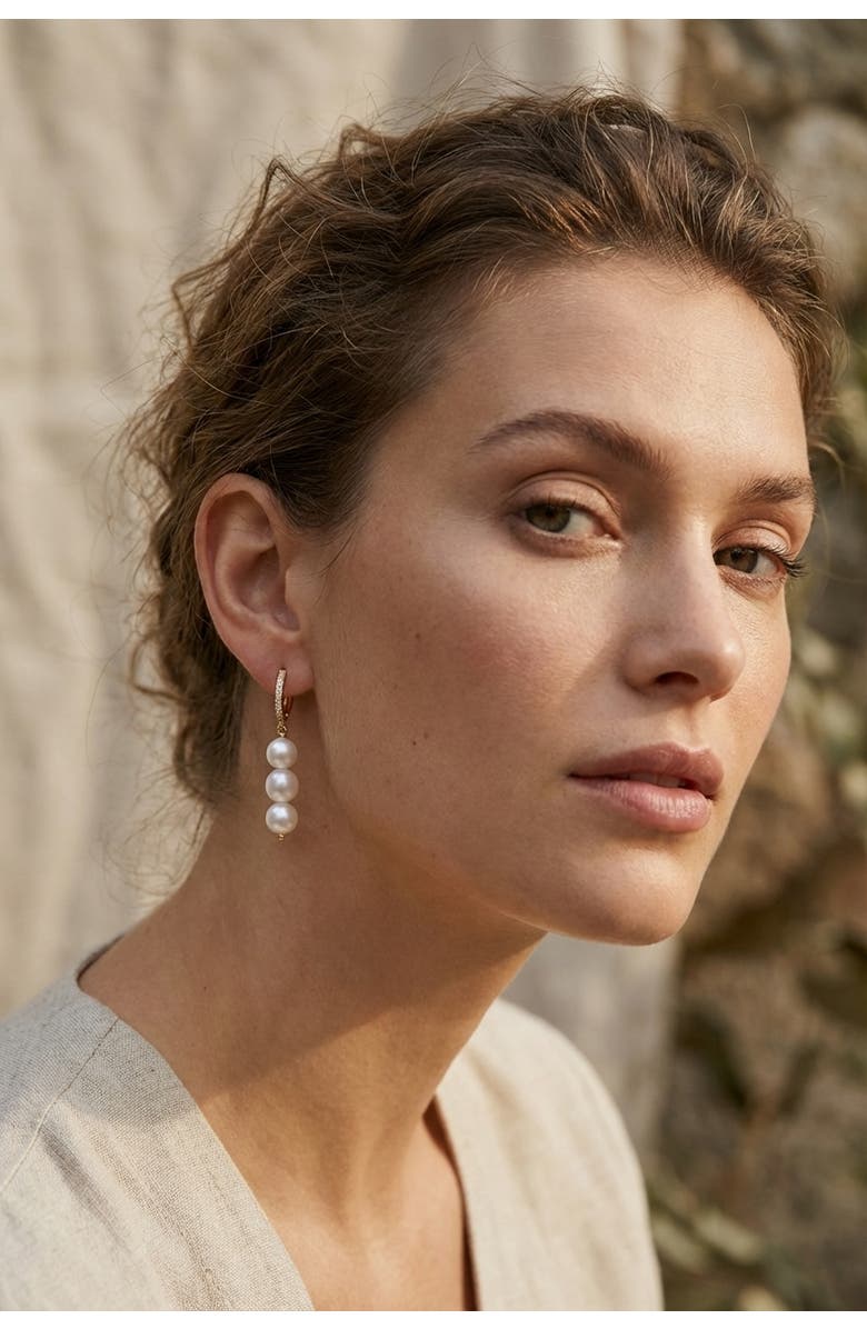 Joey Baby Baroque Pearl 18K Gold Plated Earrings, Alternate, color, 18K Gold Plated