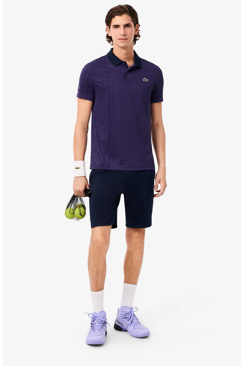 Tennis Performance Slim Fit Polo, Alternate, color, NAVY BLUE/ COSSAK PURPLE