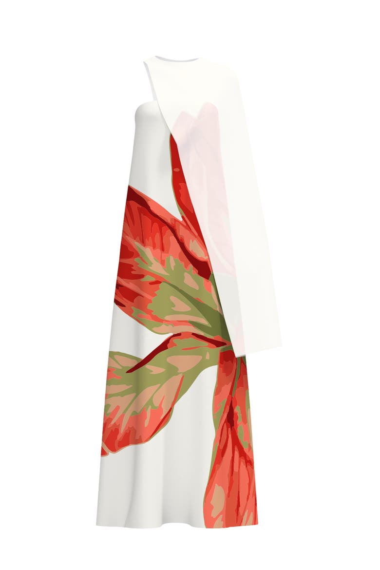 Tubi Twa Strapless Dress Sira Rose With Shawl, Alternate, color, Sira Rose