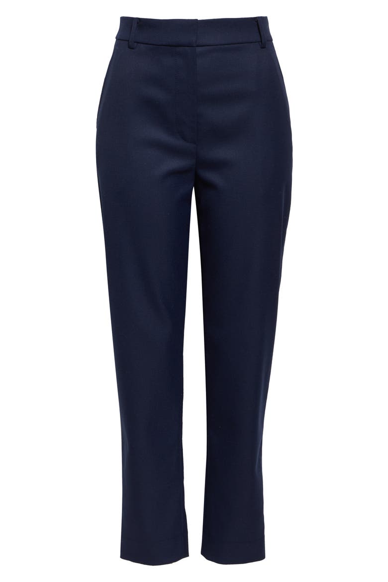 Morgan Stretch Gabardine Ankle Pants, Alternate, color, NAVY