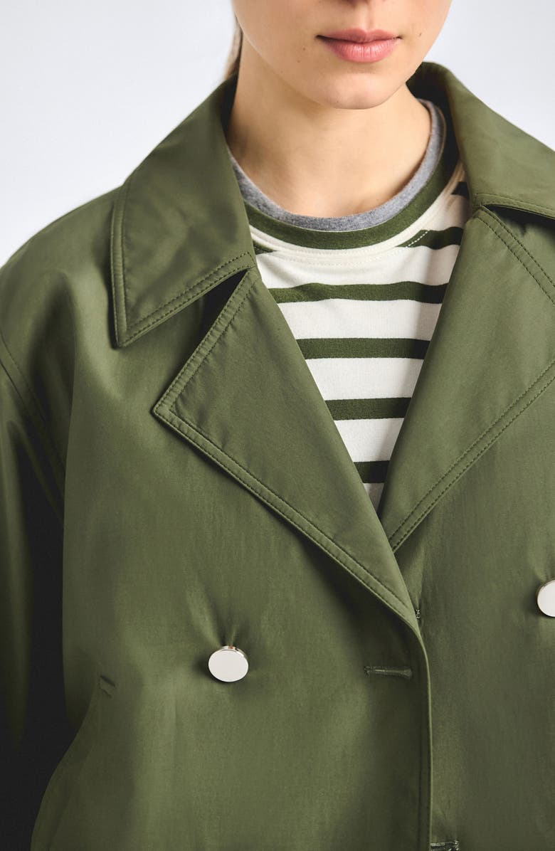 Derek Lam 10 Crosby Renata Double Breasted Crop Trench Coat, Alternate, color, 