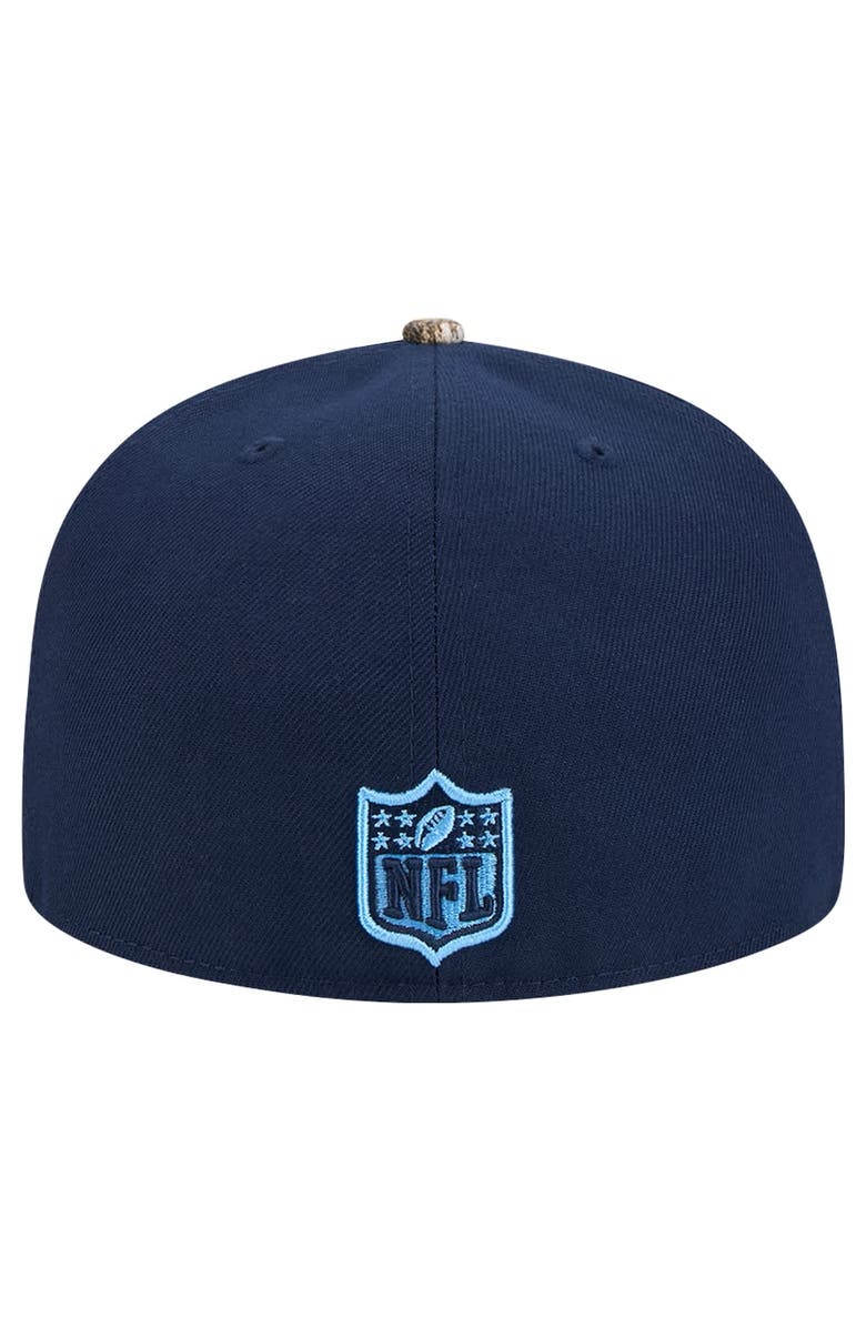 New Era Men's New Era Navy Tennessee Titans Active Two-Tone Camo 59FIFTY Fitted Hat, Alternate, color, Navy