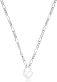 The Lovery Fine Jewelry Figaro Heart Padlock Necklace