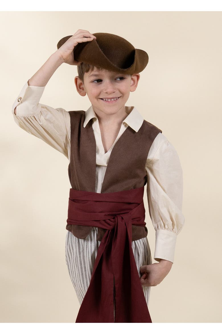 Pirate Play Costume with Hat, Alternate, color, Multicolor