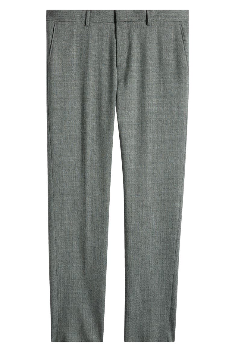 Genius Slim Fit Virgin Wool Dress Pants, Alternate, color, OPEN GREEN