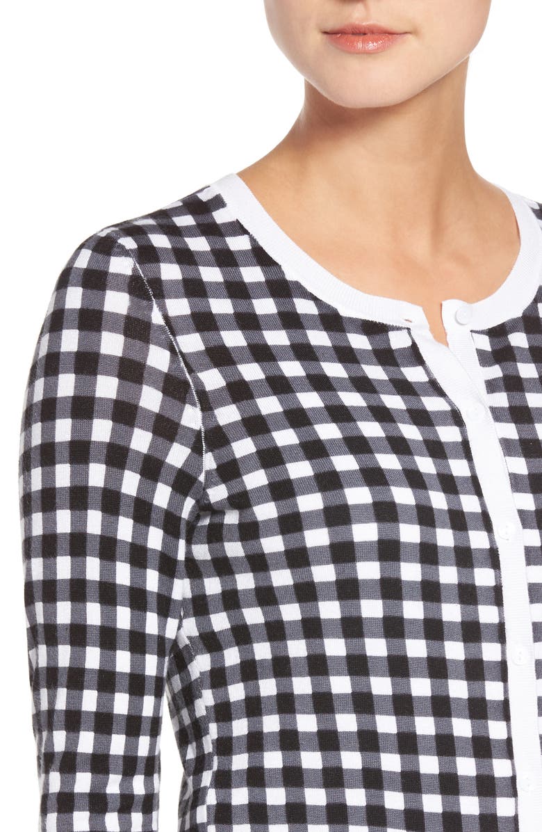 Halogen<sup>®</sup> Three Quarter Sleeve Crewneck Cardigan, Alternate, color, 