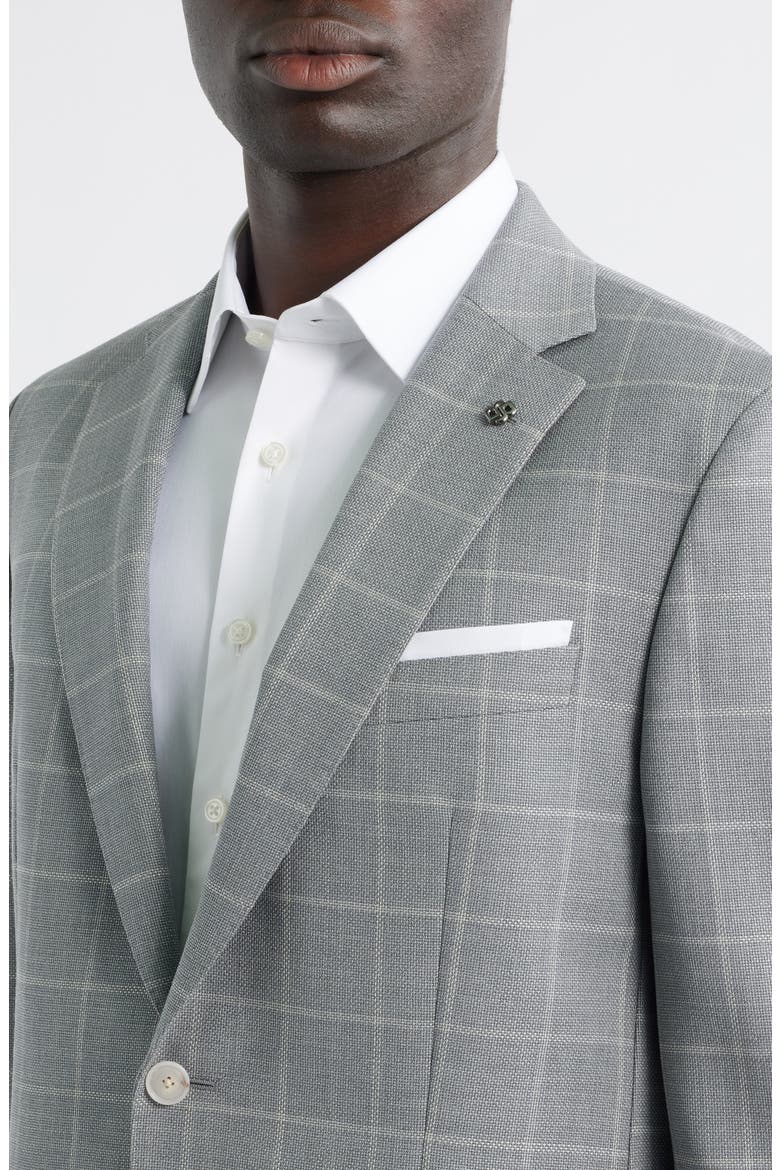 Hutson Check Virgin Wool Sport Coat, Alternate, color, SILVER