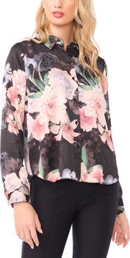 Ted Baker Casery Floral Georgette Button-Up Shirt