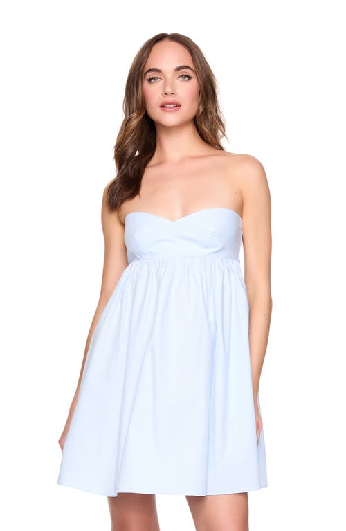 Susana Monaco Strapless Cotton Poplin Babydoll Minidress
