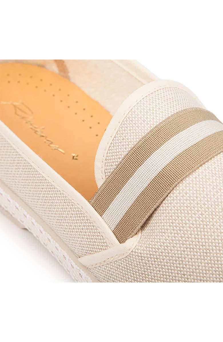 Rivieras Canvas Oxford Loafer with Striped Elastic Band, Alternate, color, Natural
