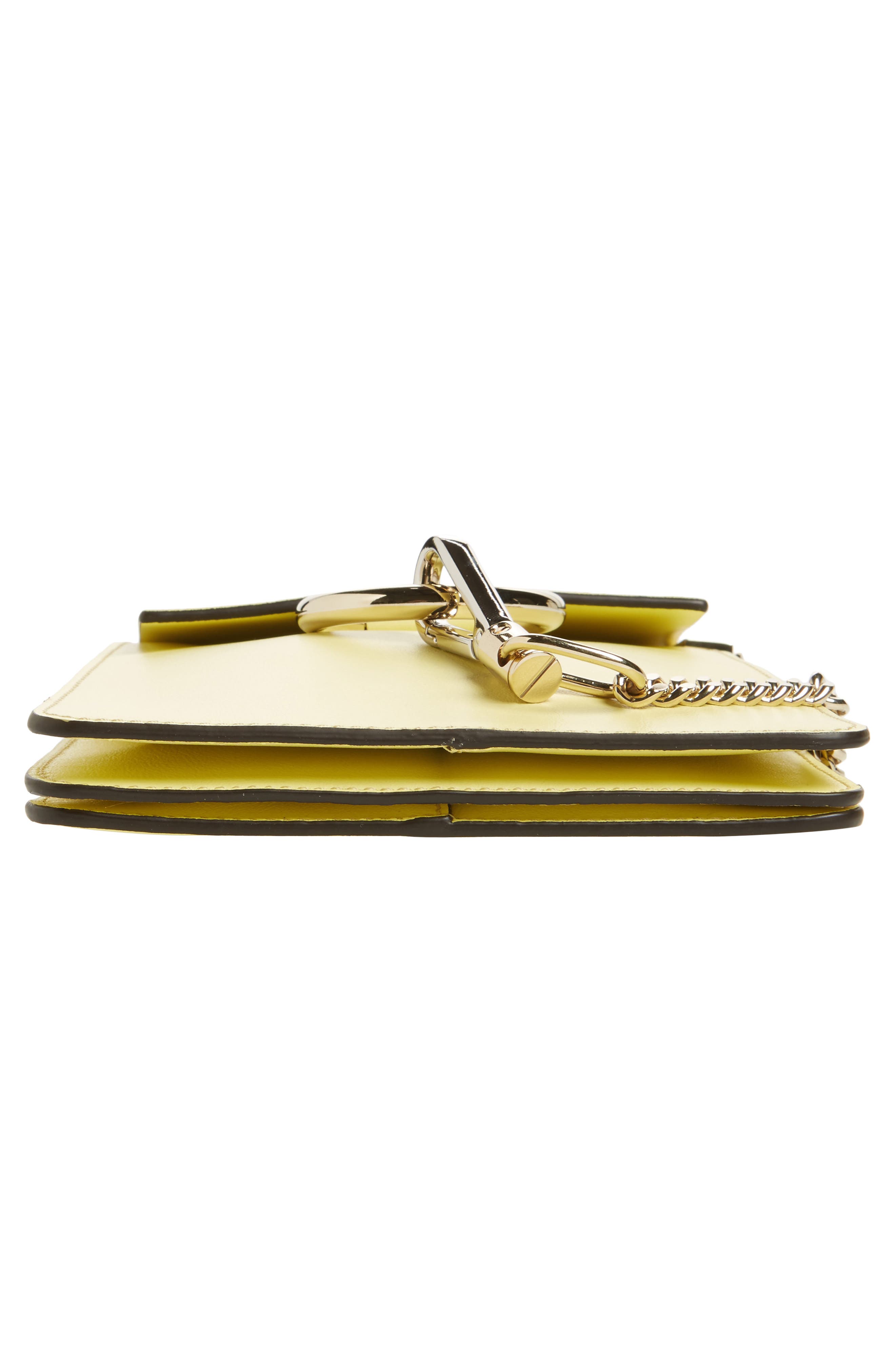 Faye Small Suede & Leather Bracelet Bag, Alternate, color, LEMONADE