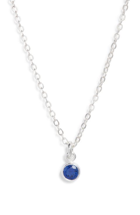 Birthstone Charm Pendant Necklace