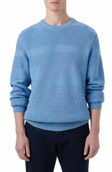 Bugatchi Mixed Stitch Cotton Sweater