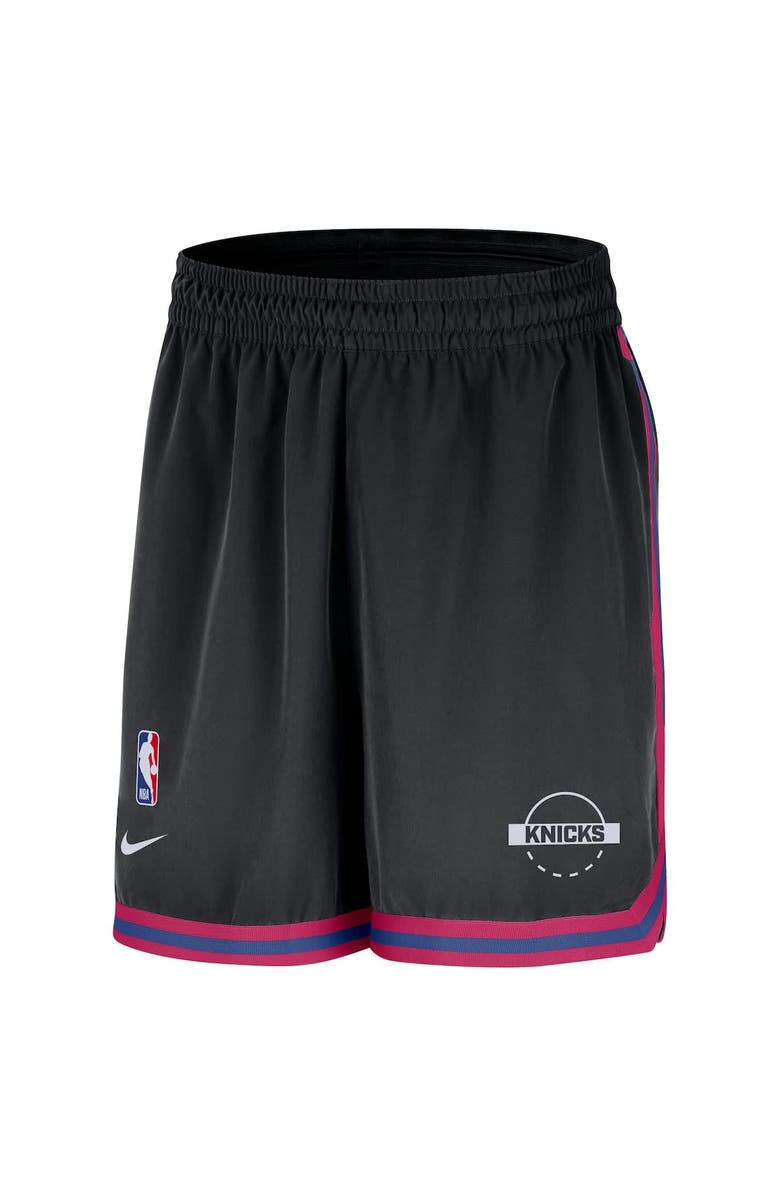 Nike Men's Nike Black New York Knicks Authentic Practice DNA Woven Performance Shorts, Alternate, color, Black