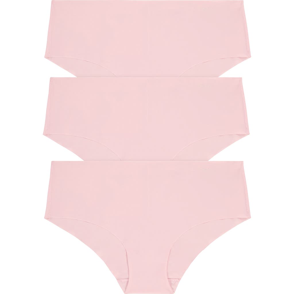 Dkny Litewear Cut Anywhere Assorted 3-pack Hipster Briefs In White