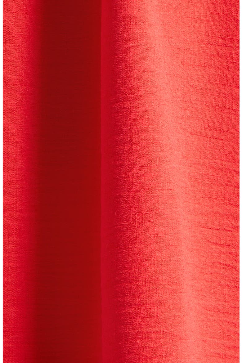 Lettie Ruffle Detail Button-Up Shirt, Alternate, color, FLAME