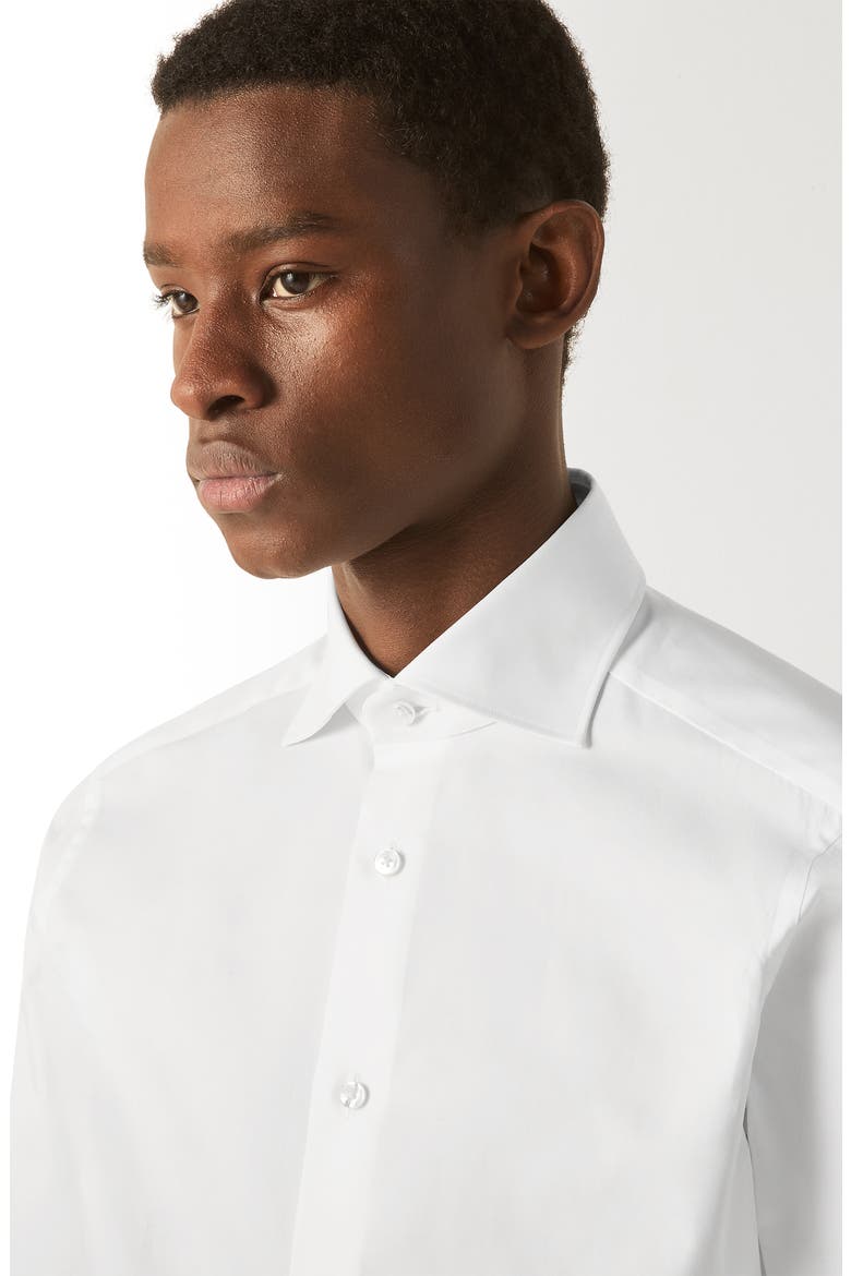 Trofeo Oasi Cotton Dress Shirt, Alternate, color, WHITE