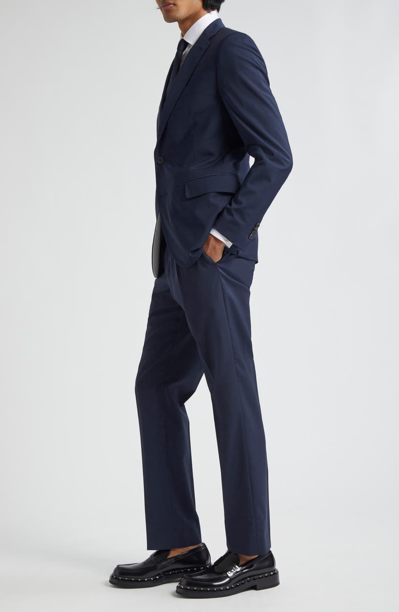 Valentino Crosshatch Stretch Wool Suit, Alternate, color,