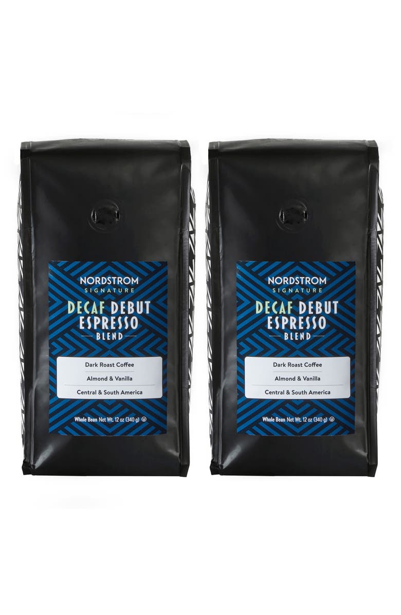 Nordstrom Decaf Debut Espresso Blend 2-Pack Whole Bean Coffee, Main, color,