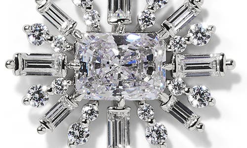 Nadri Stellar Feather Cubic Zirconia Drop Earrings In Metallic