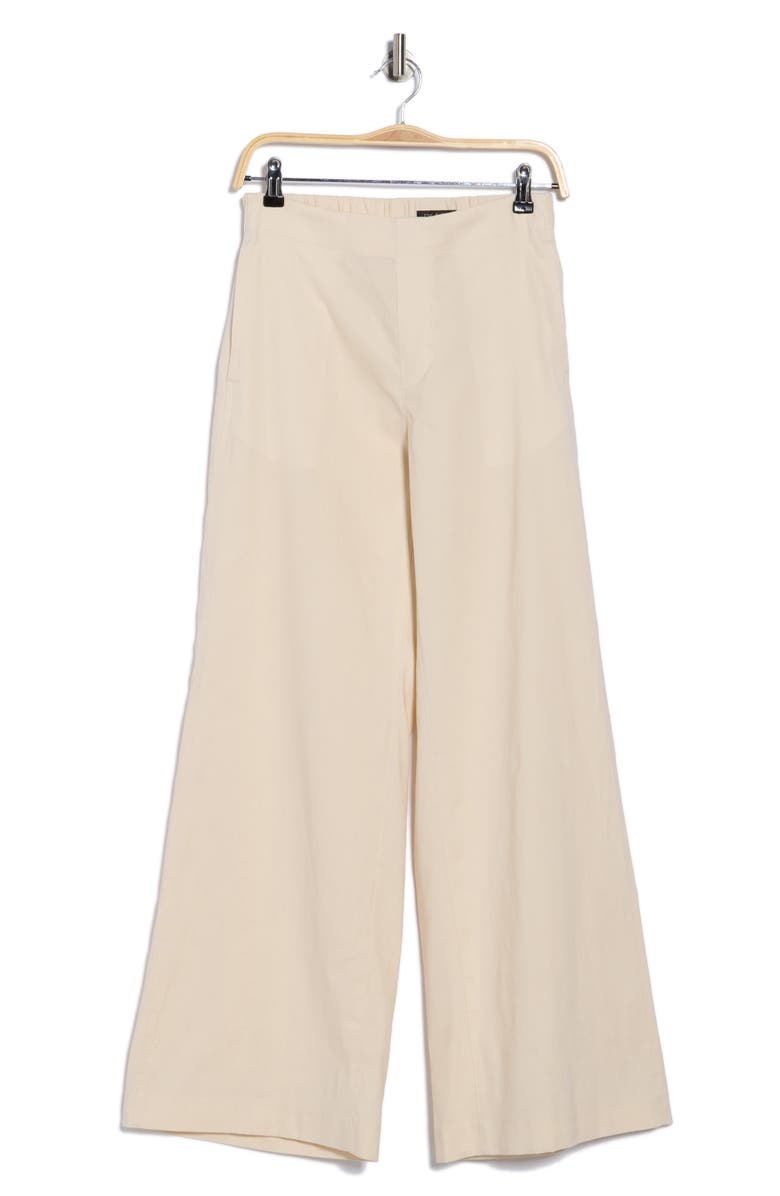 rag & bone Morgan Linen Blend Pants, Alternate, color, Ivory